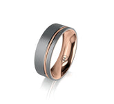 Infinity Tantalum & 9ct Rose Gold Mens Wedding Ring - Dracakis Jewellers